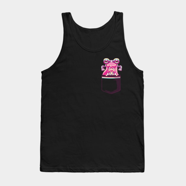 Over Obsessive Digital Pocket Girlfriend Tank Top by mcoraci